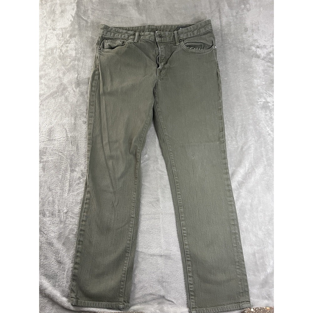 Bonobos Tailored Fit Mens Jeans 34x30 Olive Green Stretch Denim Pants